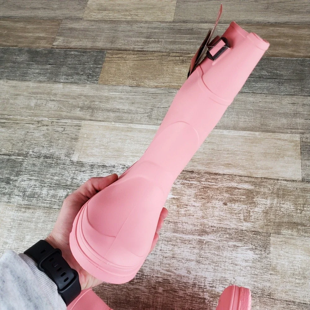 Kamik Raindrops Rain Boots Unisex Kids Sz 2 Pink Rose Rubber Waterproof Pull On